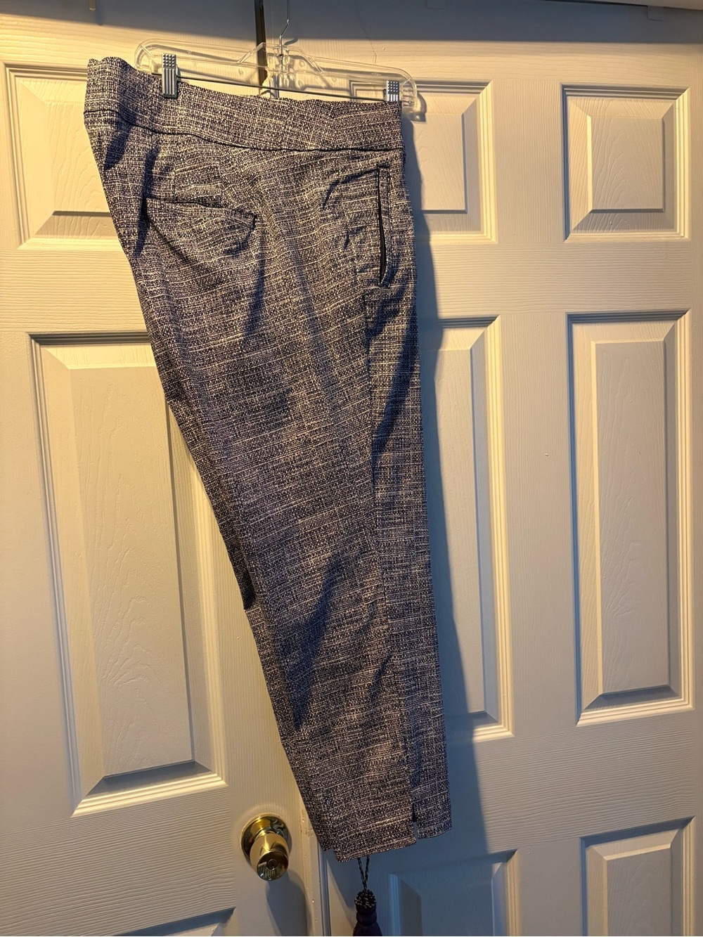 Lane Bryant Blue Tweed Ankle Pants